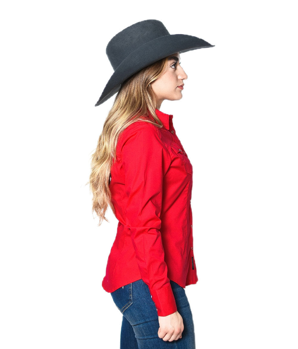 Camisa-Rodeo-Carte-Dama-Lisa-Corte-Vaquero-Slim-Fit-6130005122RO Vista Lateral